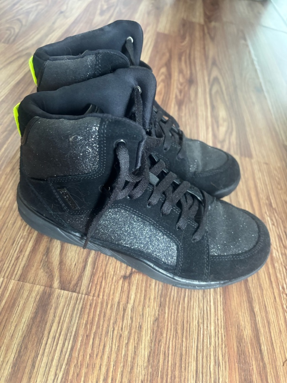 Zumba Black High-Top Glitter Accent Sneakers
